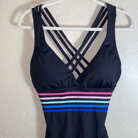 La Blanca Spectrum Multi Strap Cross Back One Piece  swimsuit - Picture 3 of 9